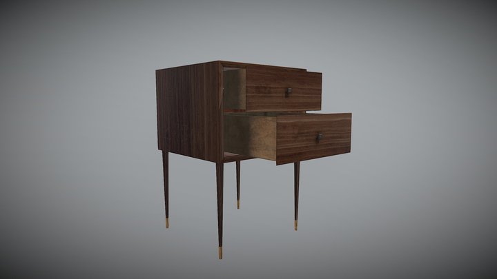 Old Night Stand 3D Model