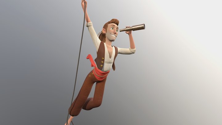 Bigrock Red – Pirate Model 3D Model