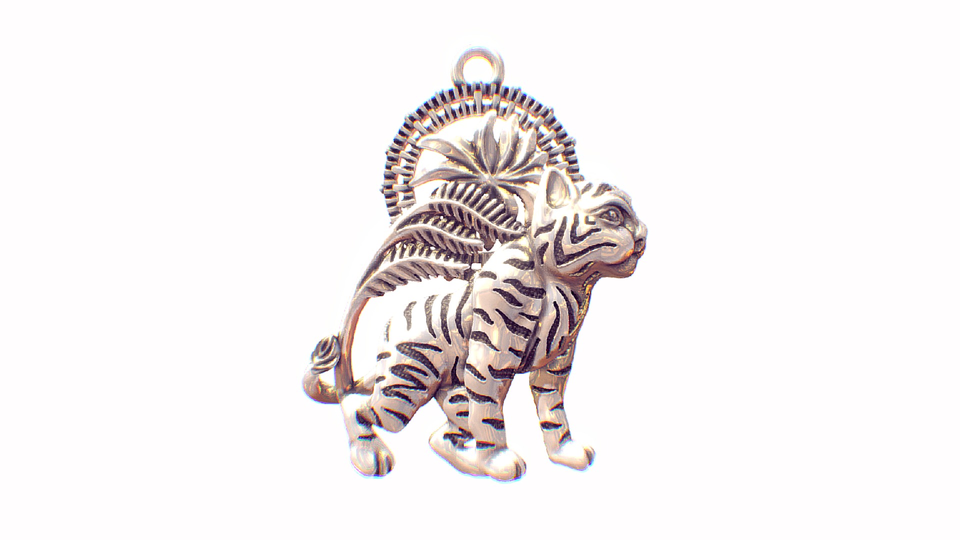 3D model Little Tiger - This is a 3D model of the Little Tiger. The 3D model is about a cat wearing a crown.
