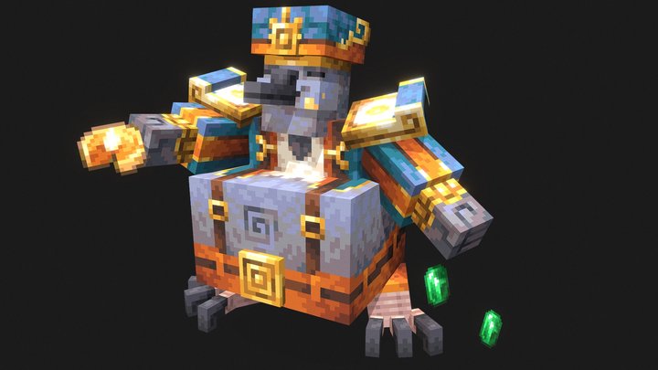 Pigeon trader minecraft model 3D Model