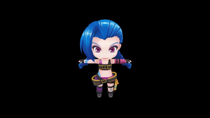 Chibi Jinx 3D Model