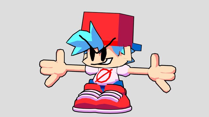 FNF Boyfriend 3D Model