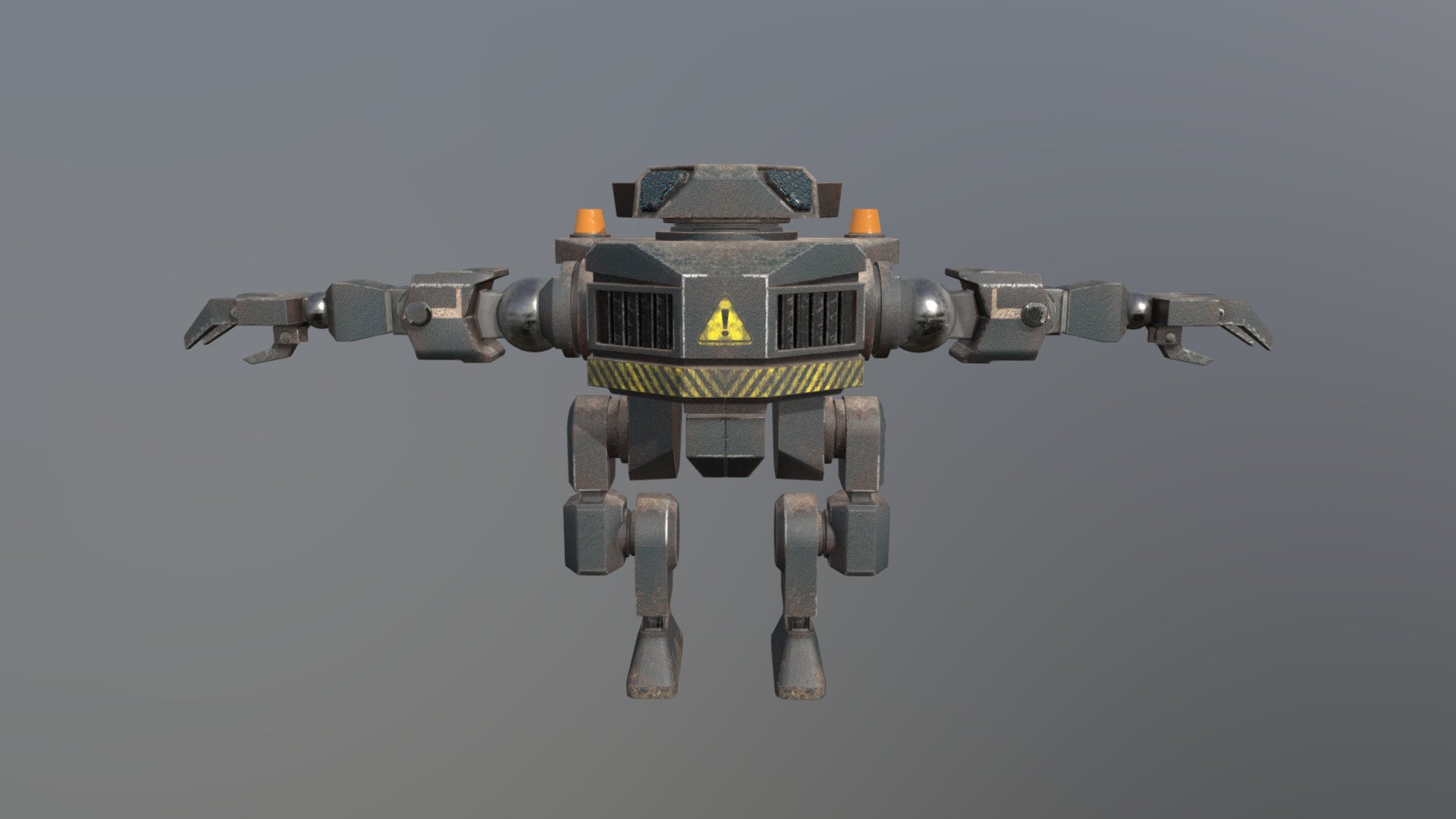 Sci-fi Industrial Robot (RIGGED) - Download Free 3D model by pirate8888 ...