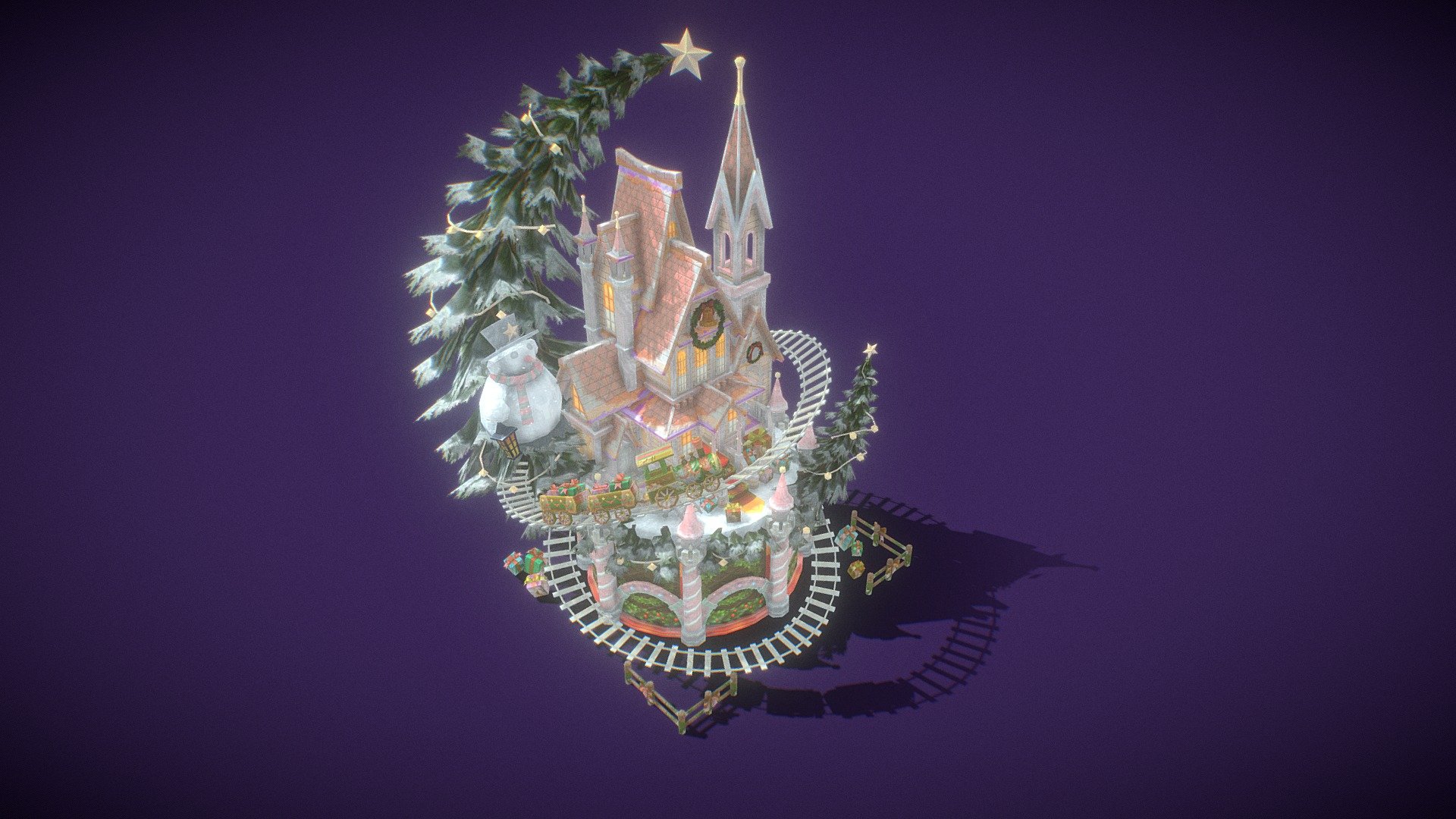 Christmas house - Buy Royalty Free 3D model by Luna Studio (@StudioLuna ...