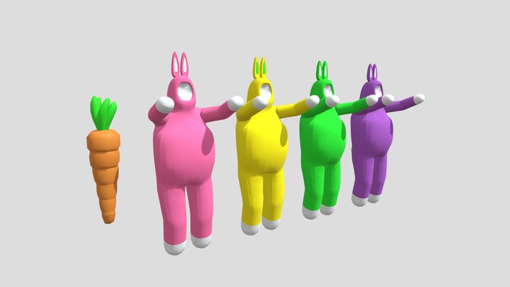 Super Bunny Man rigged 3D Model