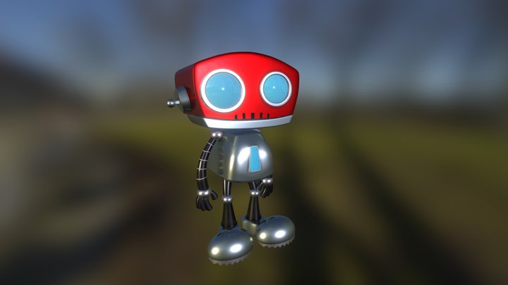 Cartoon Robot 3D Model