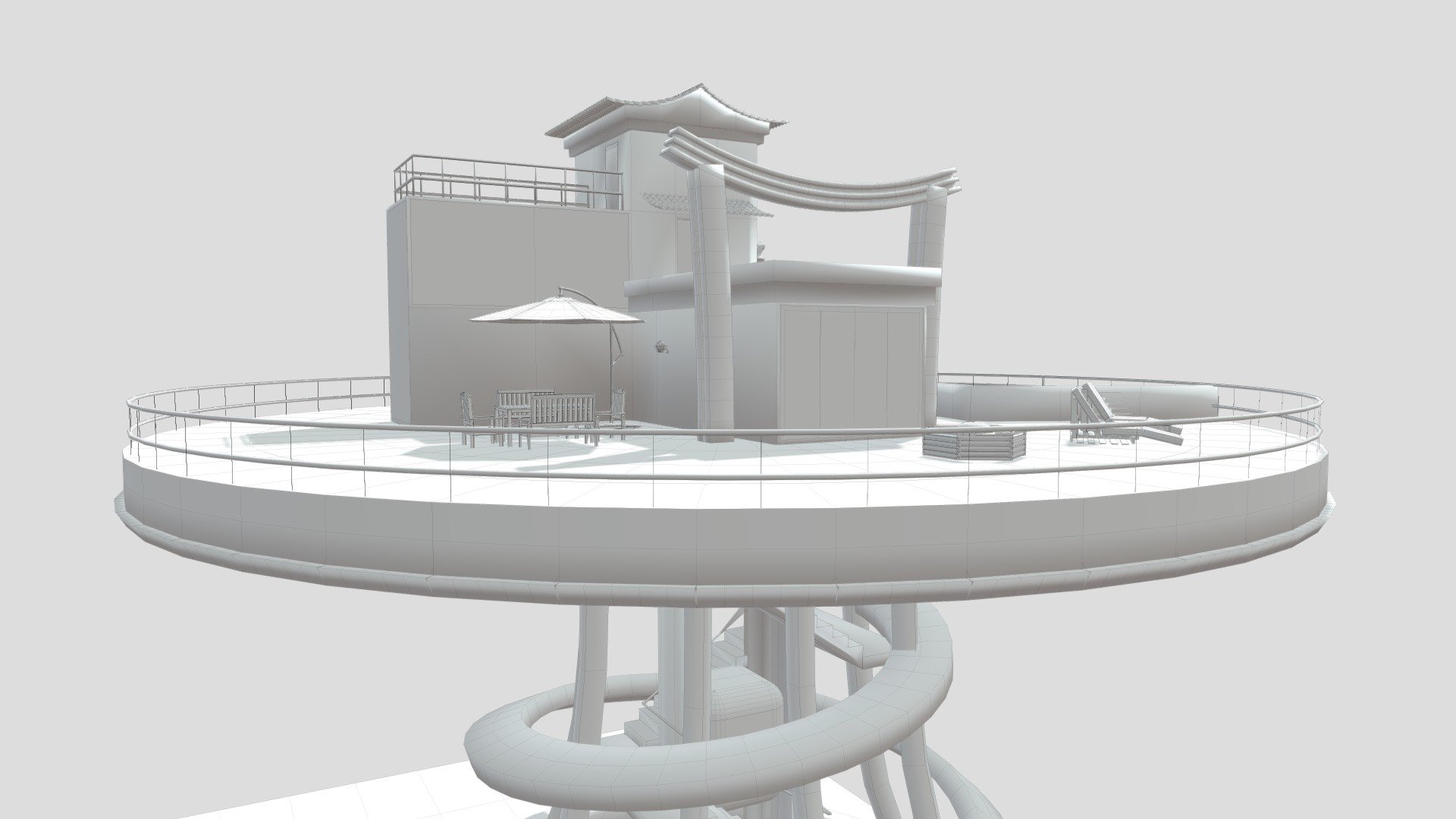 Treehouse / high house/ elevated  / with bunker