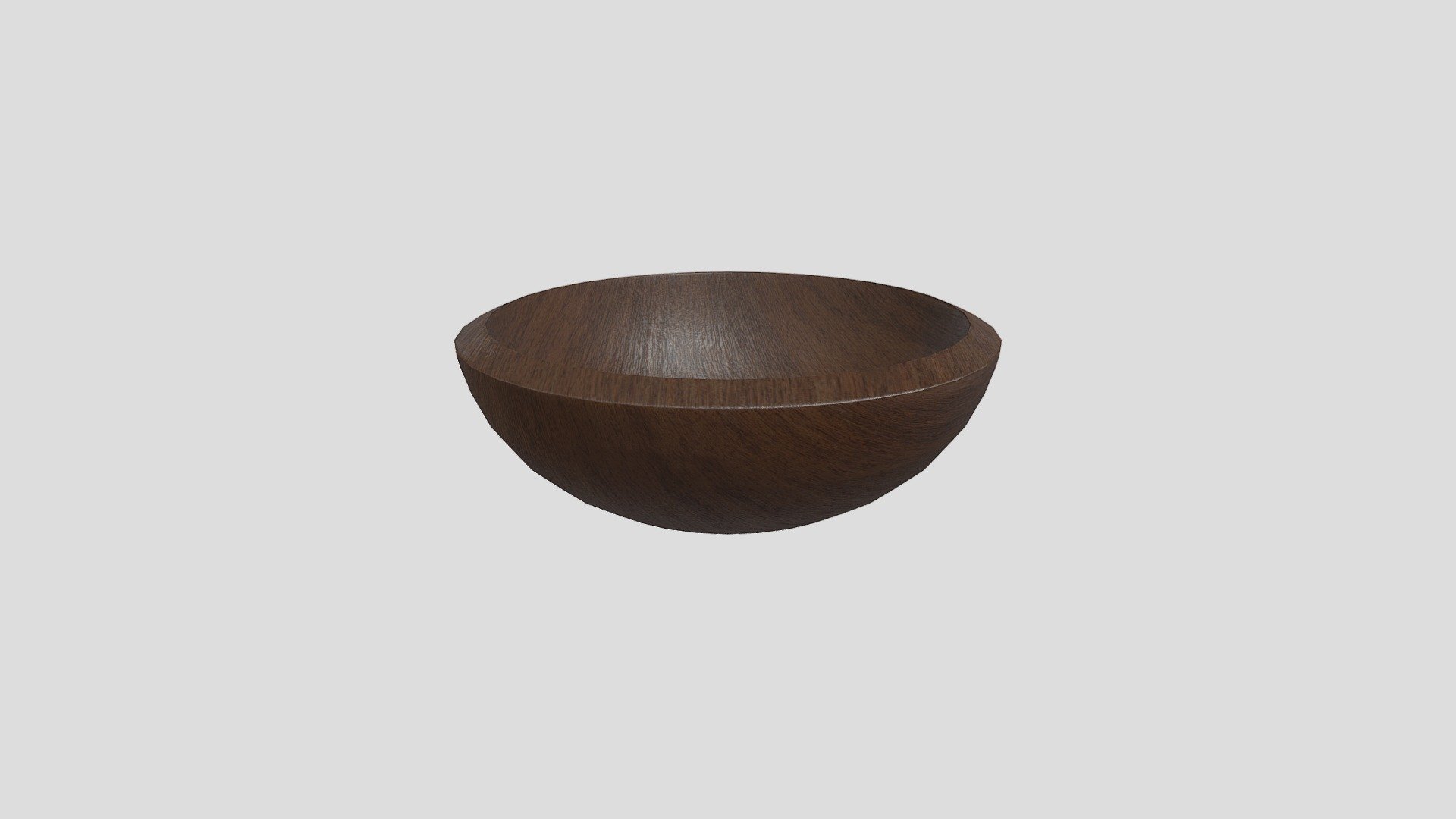 Plain wooden bowl