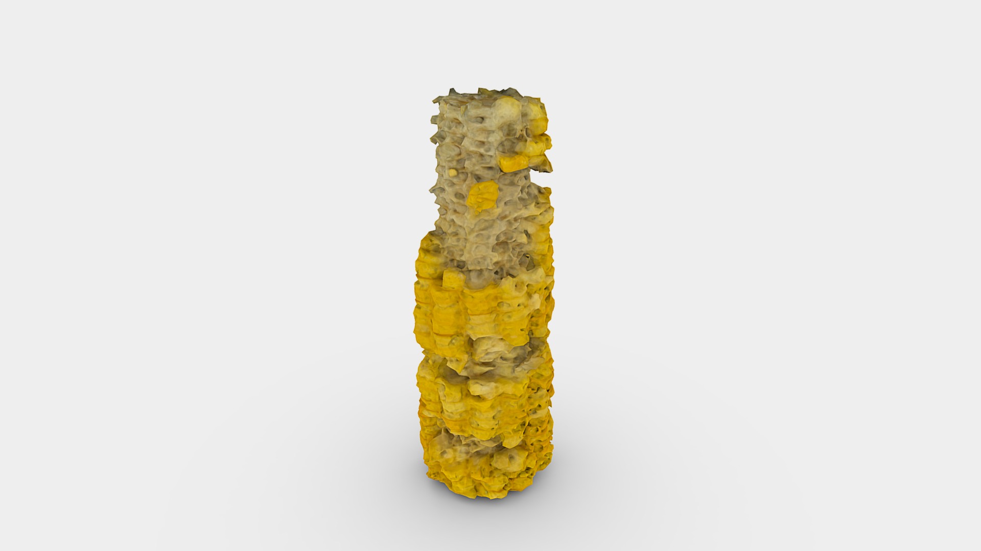 3D model Ear of corn - This is a 3D model of the Ear of corn. The 3D model is about a yellow and green marijuana.