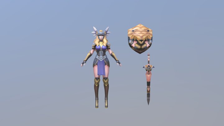 Freya Mobile Legend 3D Model