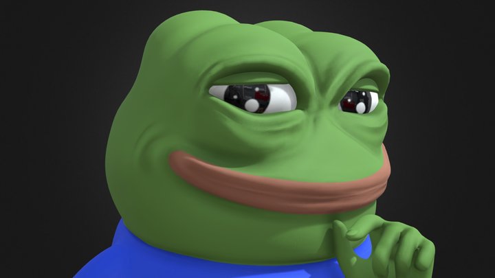 Smug Pepe 3D Model