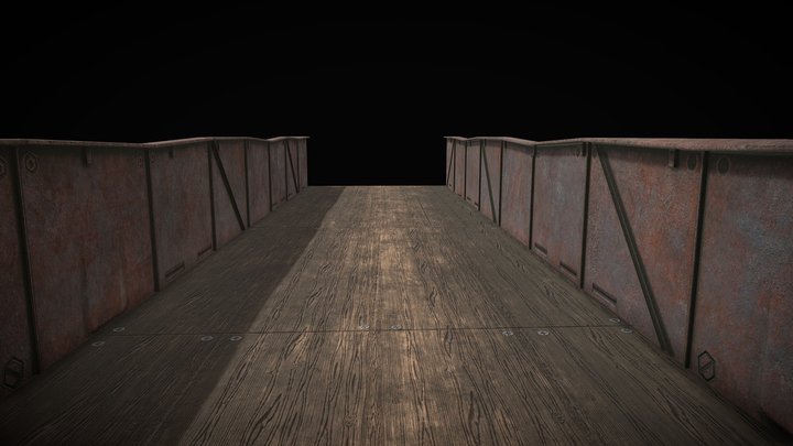 Wooden bridge metal bridge Wood metal – Modelo 3D gratuito STL