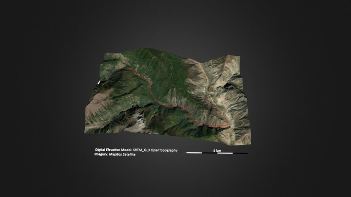 雨崩（尼农峡谷） – Kostenloses 3D-Modell STL