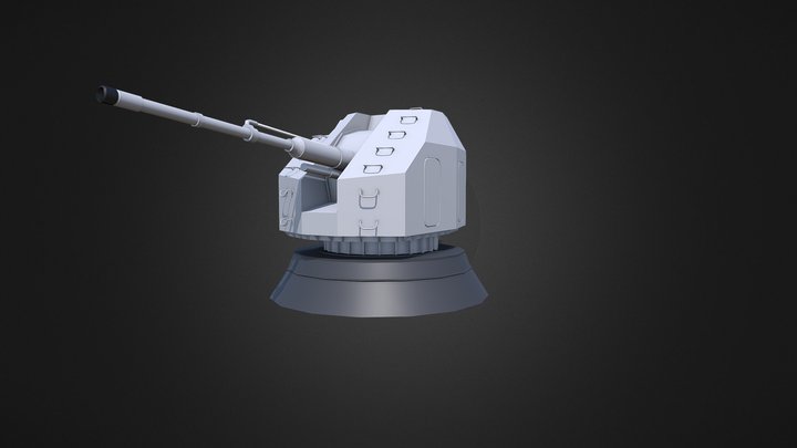 H/PJ 26 76mm Naval Gun 3D Model