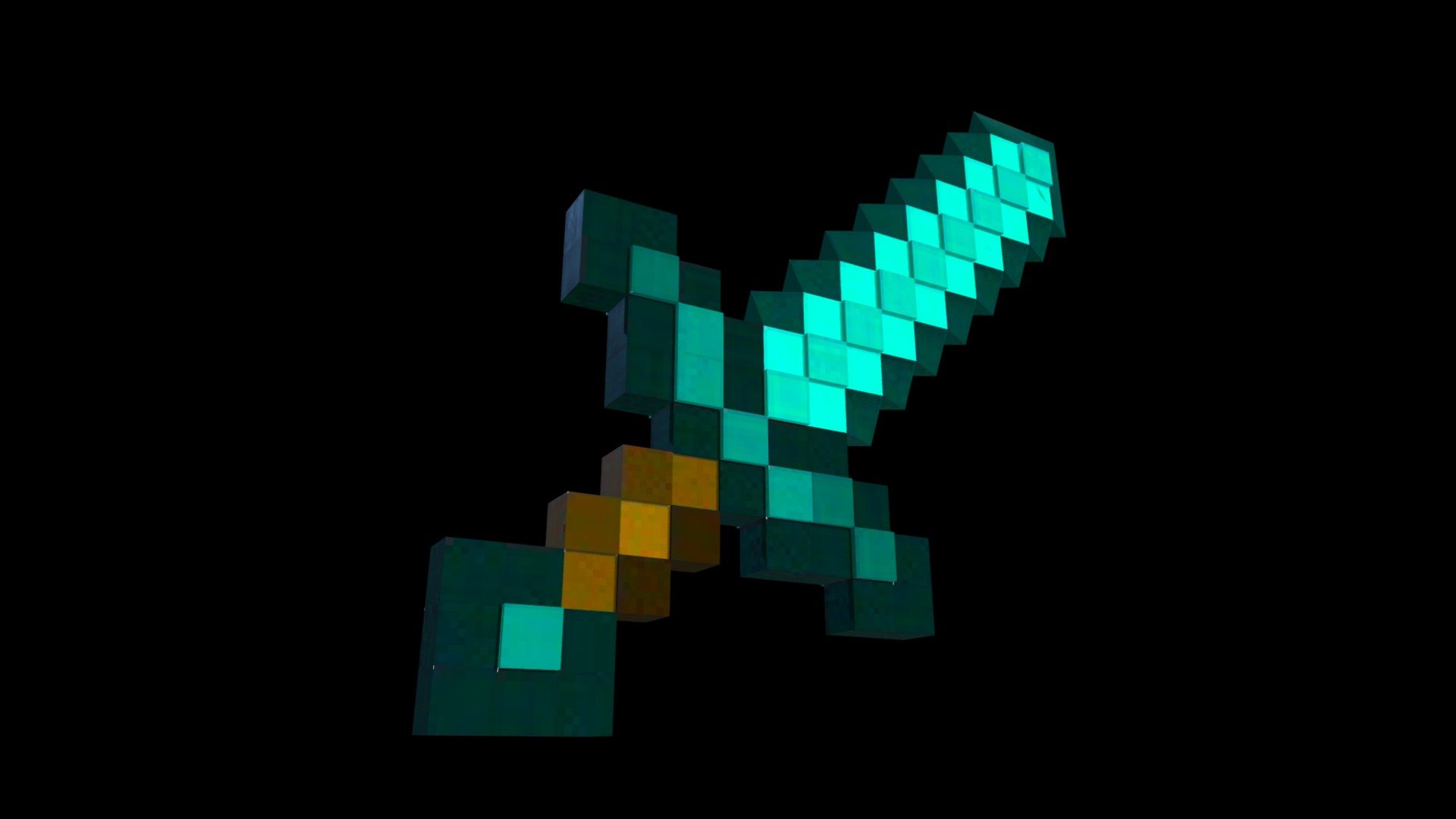 Minecraft Diamond Sword - 3D model by Mareon (@mareoncz) .