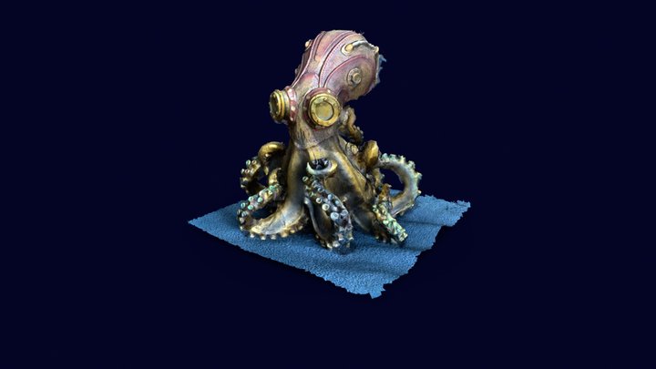 Steampunk Octopus 3D Model