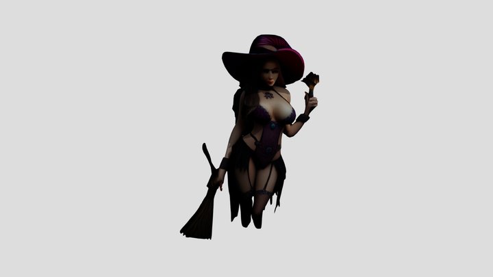 Witch Girl 3D Model