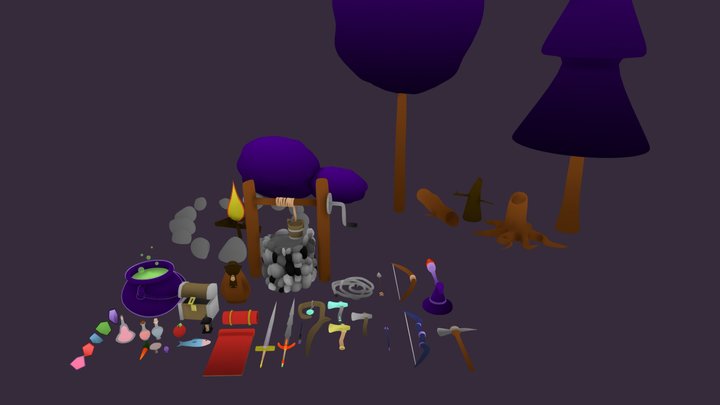 Survival pack of the night 3D Model