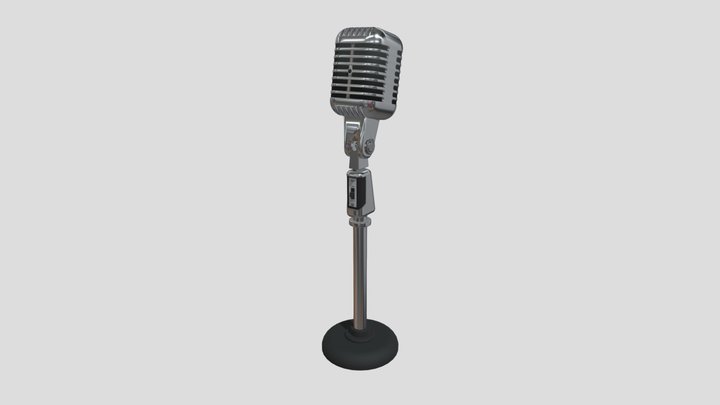 Microfono Vintage 3D Model