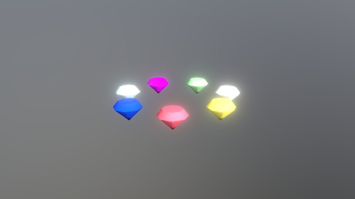 Chaos Emeralds 3D Model