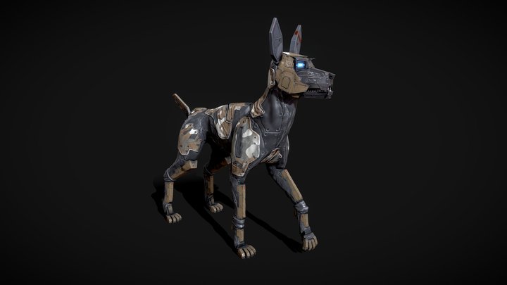 African Wild Dog 3D Model