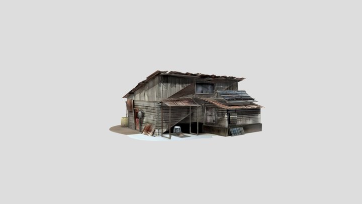 House hut destroyed 3d model free – Kostenloses 3D-Modell STL