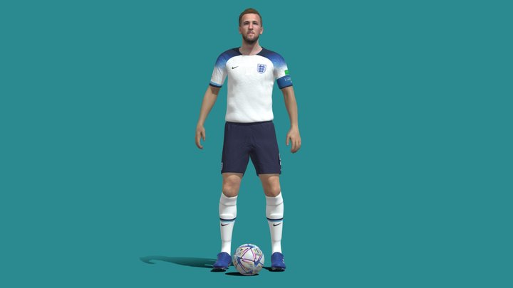 3D Rigged Harry Kane England Worldcup 2022 3D Model