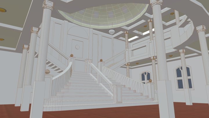 Grand staircase (titanic 3D Model