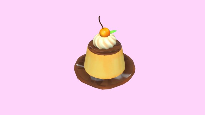 Cherry Pudding 3D Model