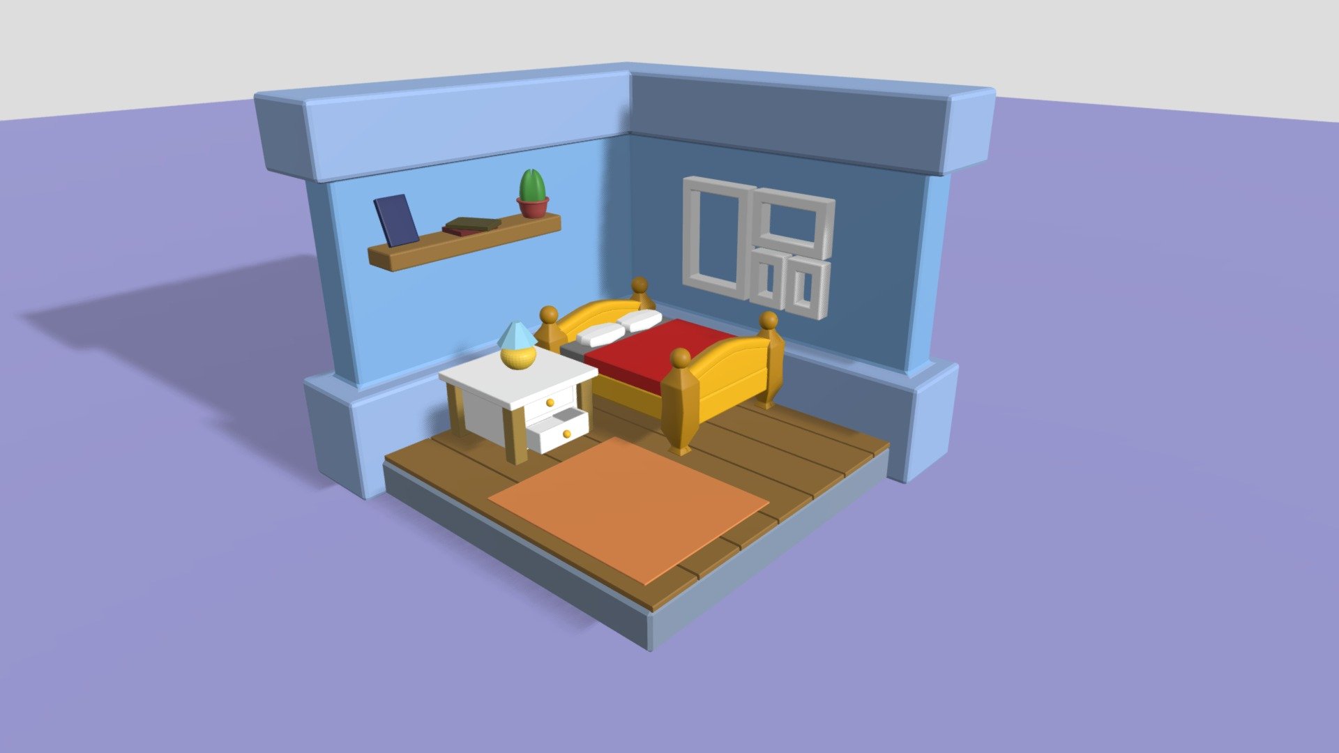 Minimalistic Room - Download Free 3d Model By Nessk16 [0c94523] - Sketchfab