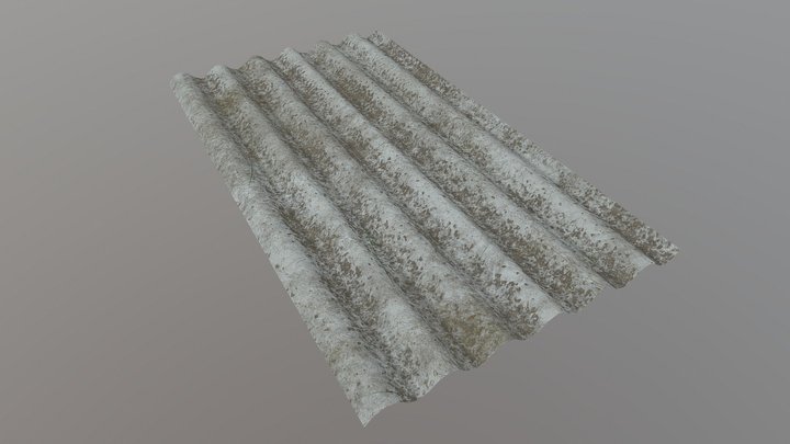 Low Poly Roof Tile Game Ready 3D Model