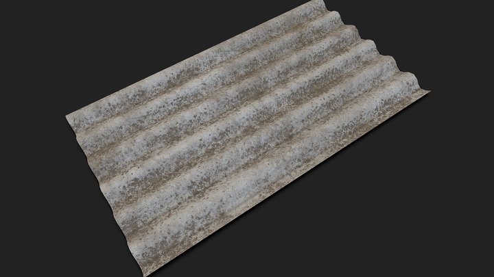 Low Poly Roof Tile Game Ready 3D Model