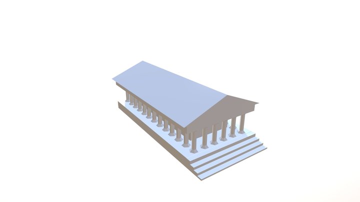Templo grego simples 3D Model