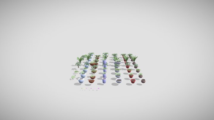 Pack plants 3D - Fan Art - Coral Island 3D Model
