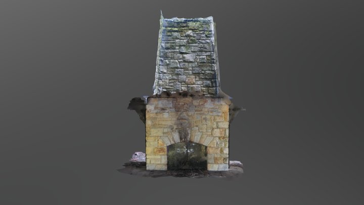 Gorge Shelter Chimney 3D Model