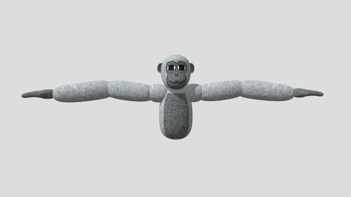 Gtag monkey Rigged 3D Model