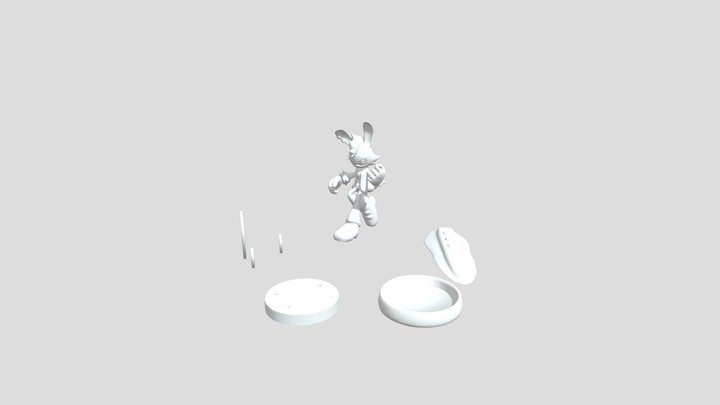 Custom Amiibo - Mika The Hare 3D Model