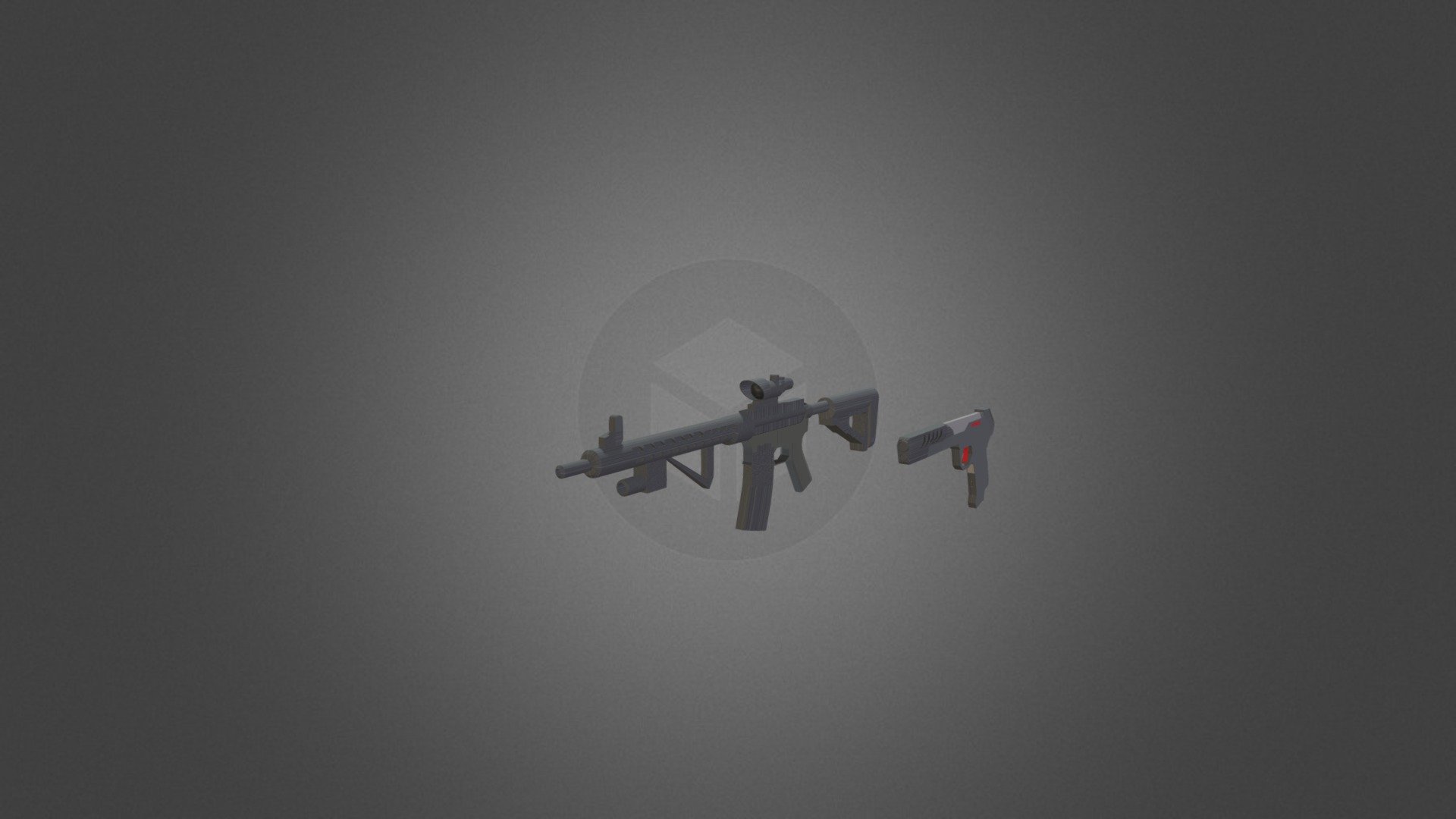 weapon assault riffle and pistol pack