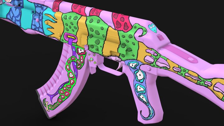 #CSGOdreams AK-47 Interplanetary Love 3D Model