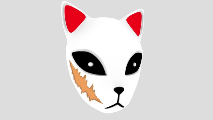 Kimetsu no Yaiba Demon Slayer Kitsune Sabito 3D Model