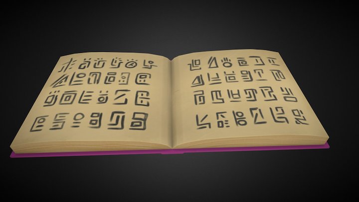 Toon Book 3D Model