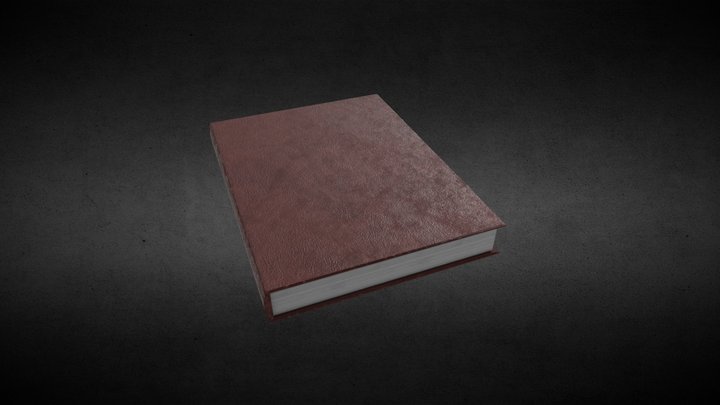 Old leather book 3D Model