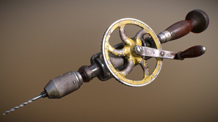 Miller Falls Hand Drill 3D Model