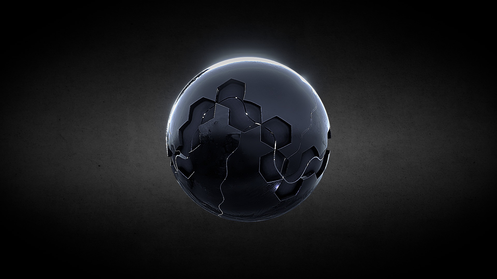 3D model Animated sphere - This is a 3D model of the Animated sphere. The 3D model is about a black and white image of a planet.