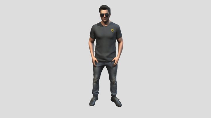 A Realistic male Character 3D Model