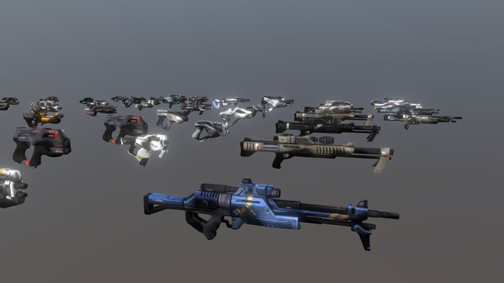 Scifi Weapons 3D Model