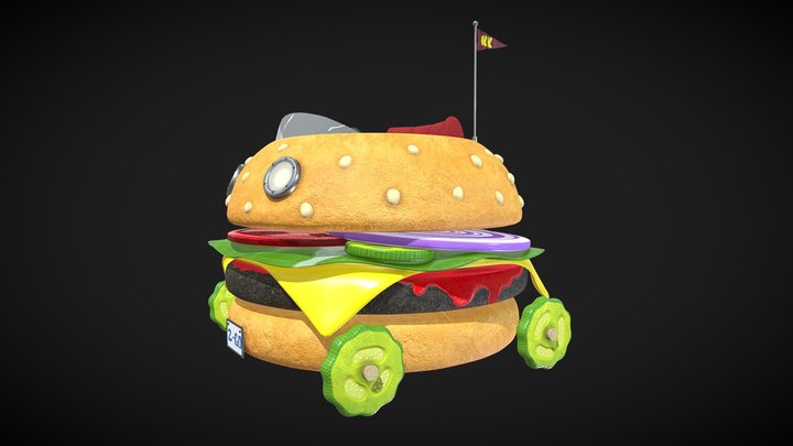 Spongebob's Krabby Patty Wagon 3D Model