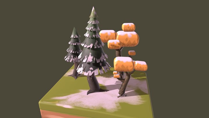 Tree Scene 3D Model