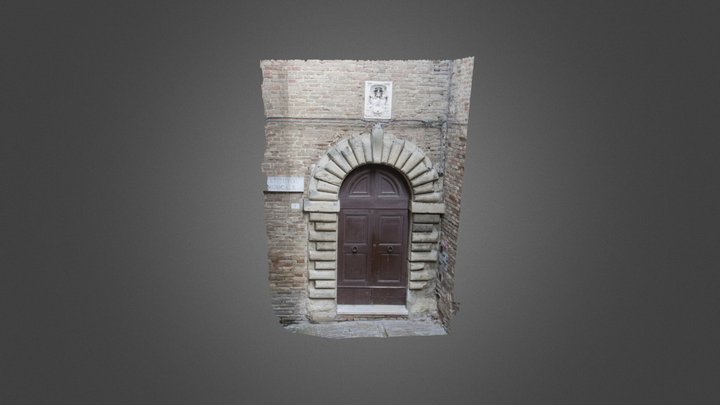 Ancient door in Urbino (Musical Institute) 3D Model