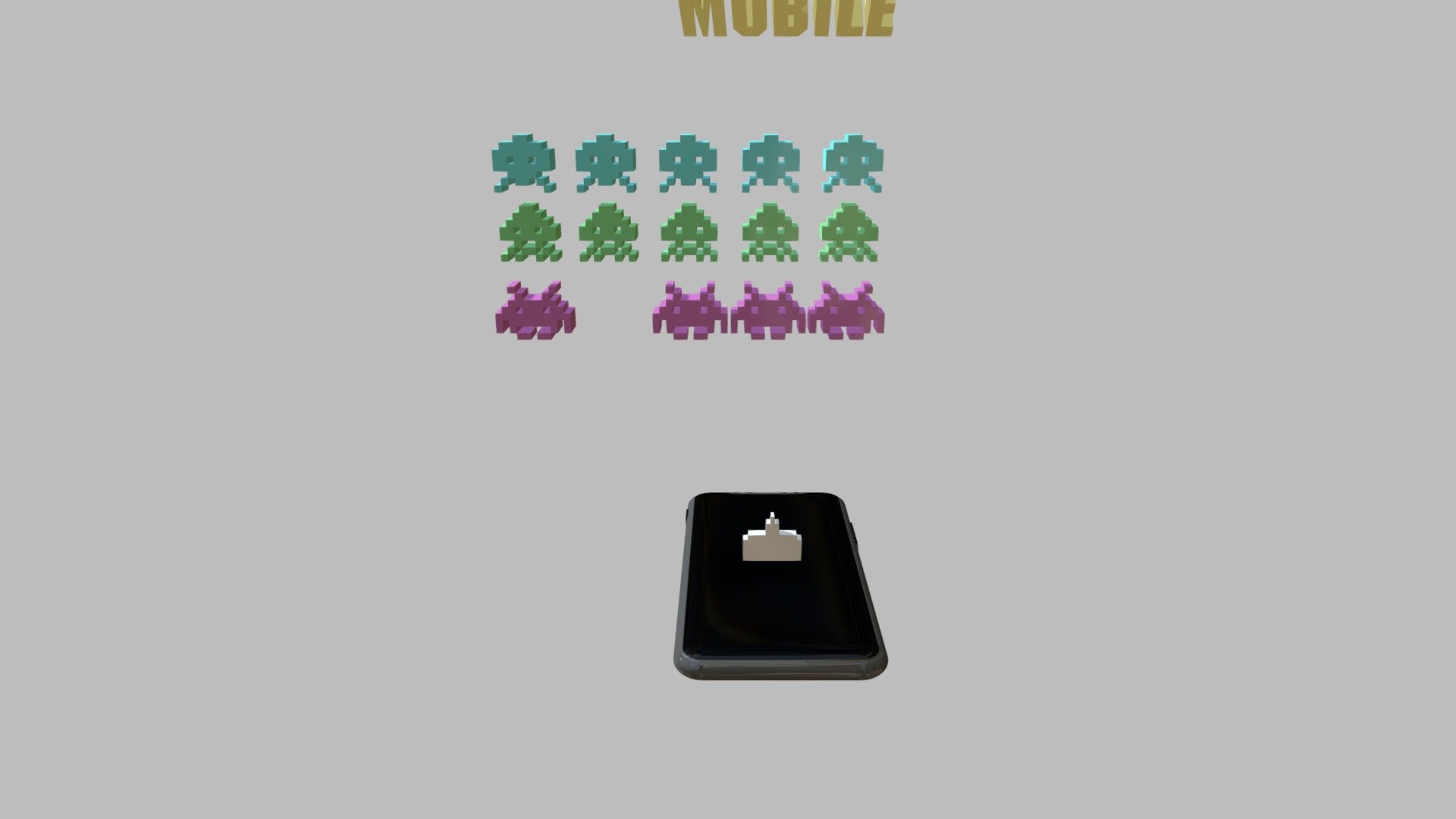 Space Invaders Mobile Animation